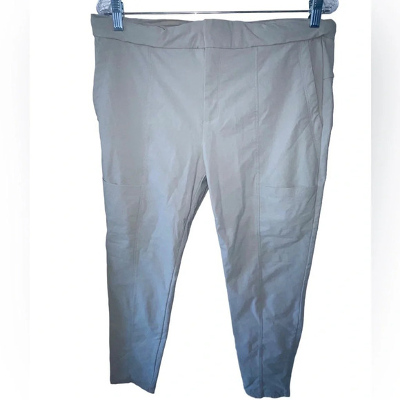 Athleta Wander Stash Skinny Pant Womens Size 14 Tan Neutral Beige Outdoor Travel - Picture 11 of 11